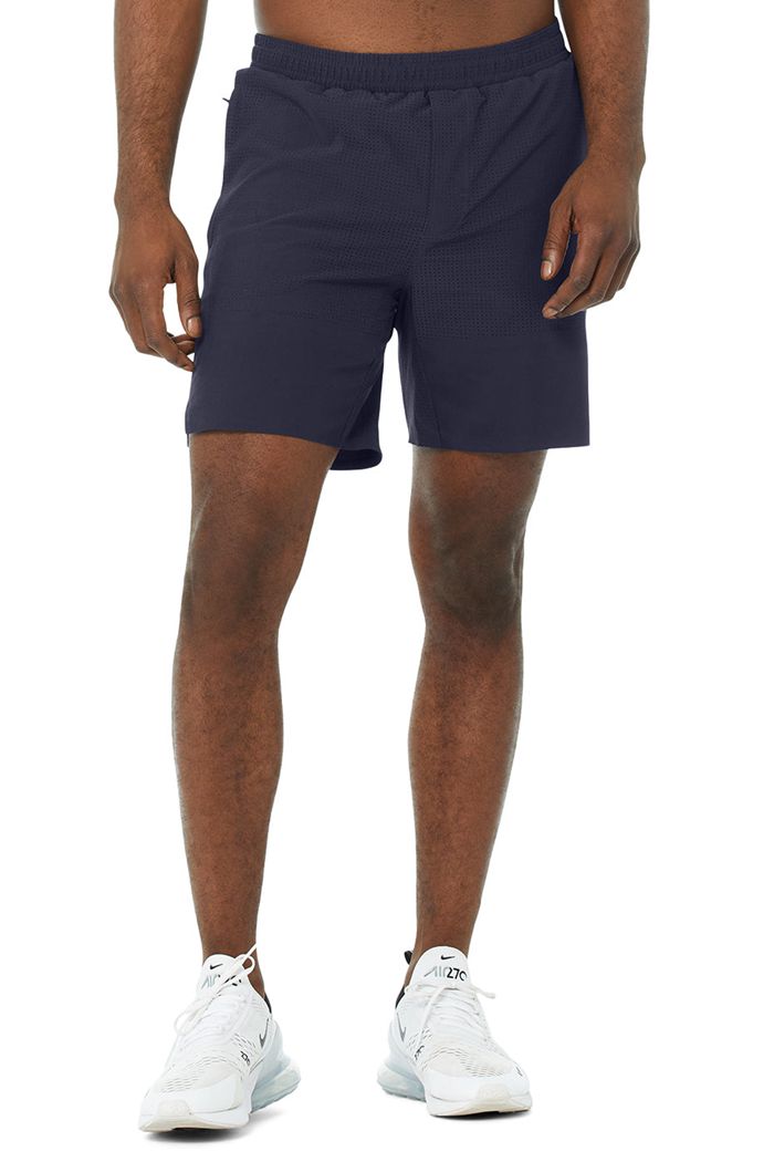 Alo Yoga 7" Traction Short Herr Svarta | 2867935-LG
