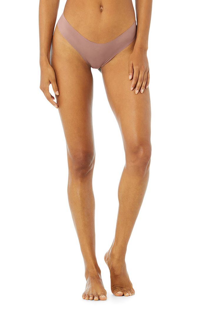 Alo Yoga Airbrush Invisible Cheeky Underkläder Dam Mörkröda | 2145096-JI