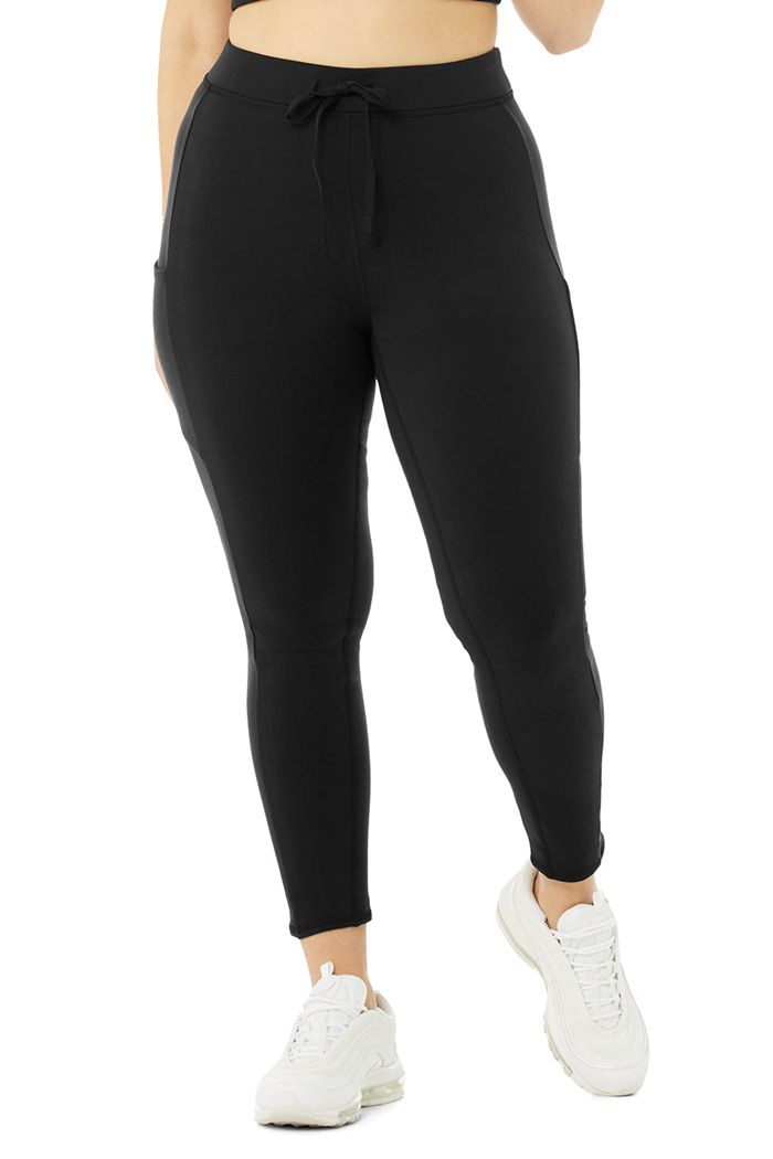 Alo Yoga 7/8 High-Midja Checkpoint Leggings Dam Svarta | 8439167-KW
