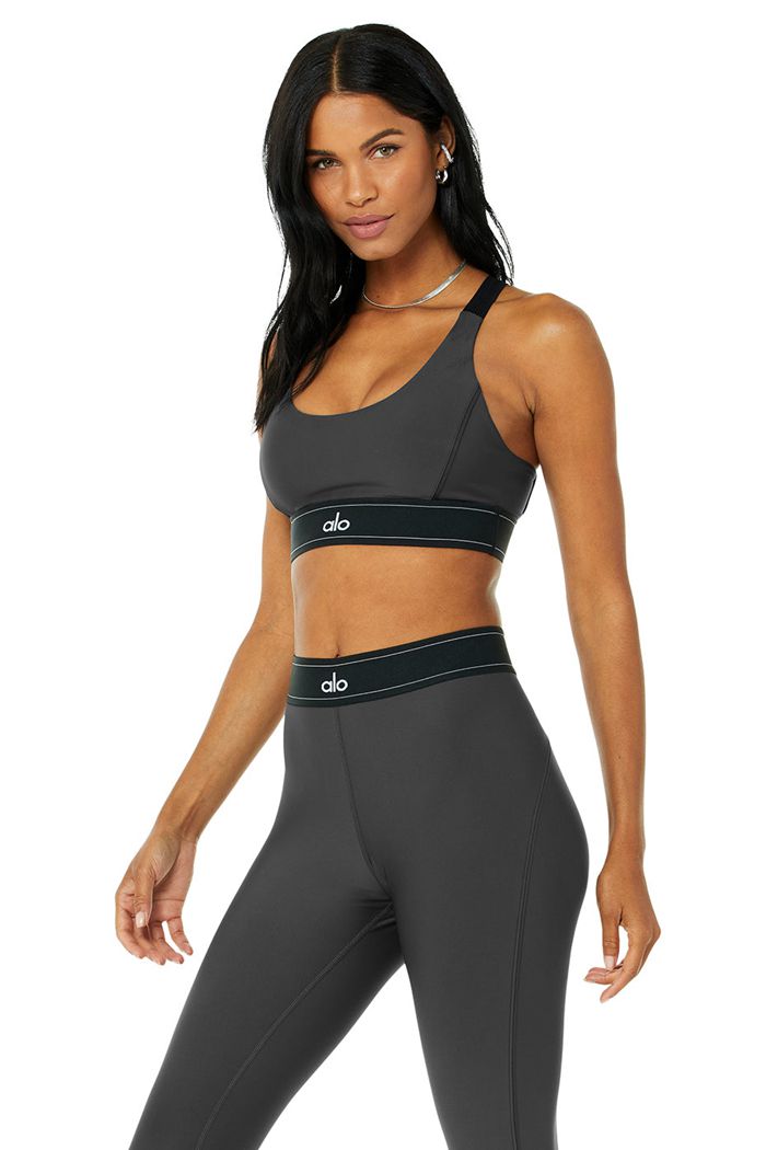 Alo Yoga Airlift Suit Up BH Dam Mörkgrå | 5037491-SN