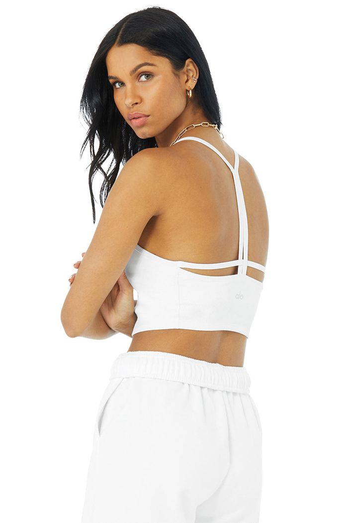 Alo Yoga Alosoft Ribbed Crop Calm Tank Tops Dam Vita | 1694538-VC