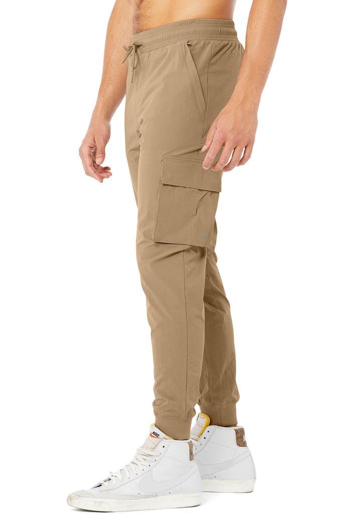 Alo Yoga Cargo Division Field Byxor Herr Bruna | 9250147-NG
