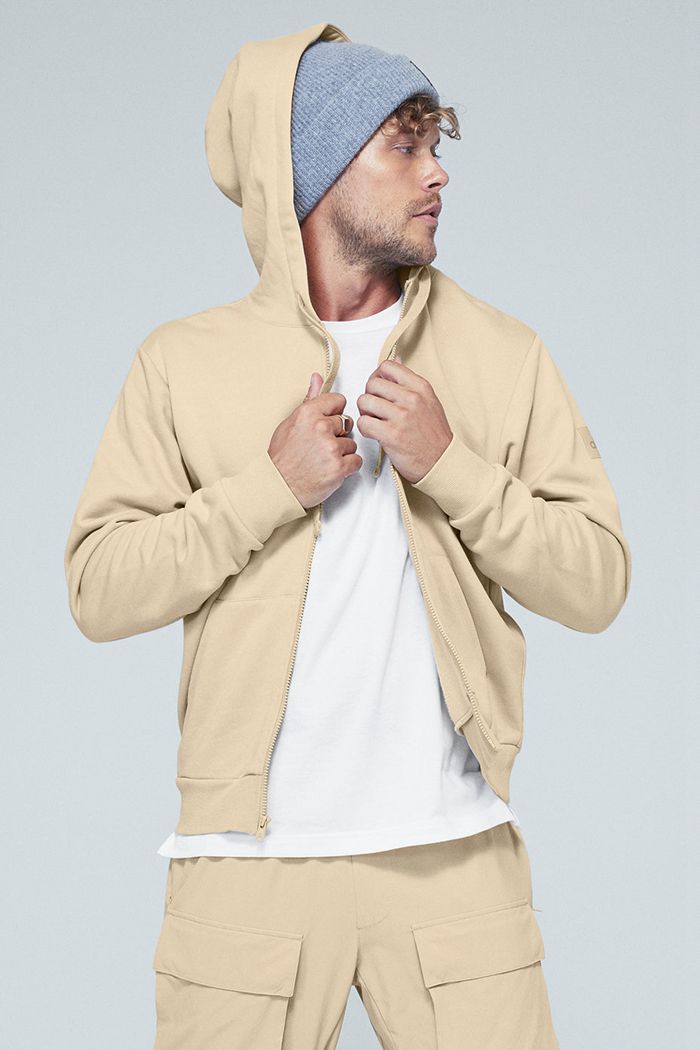 Alo Yoga Everyday Full Zip Hoodie Herr Bruna | 6894710-VK