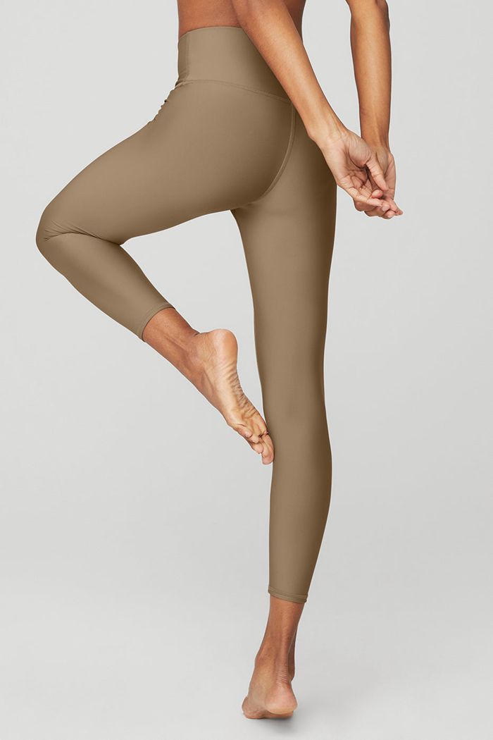 Alo Yoga High-Midja Airlift Leggings Dam Bruna | 0957843-QC