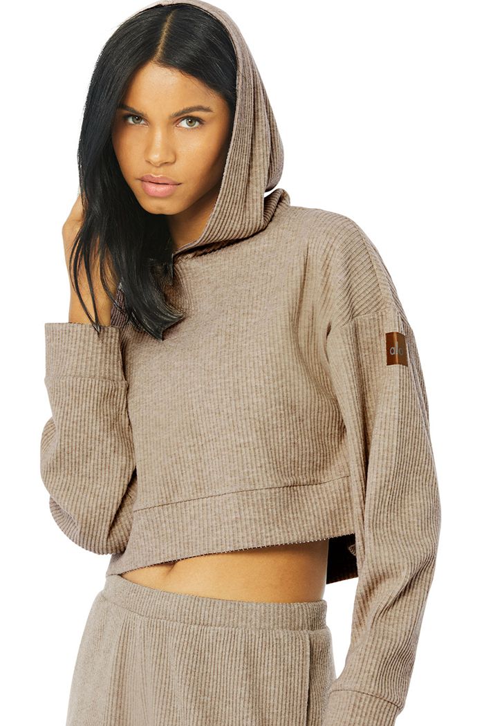 Alo Yoga Muse Hoodie Dam Bruna | 9531628-ZR