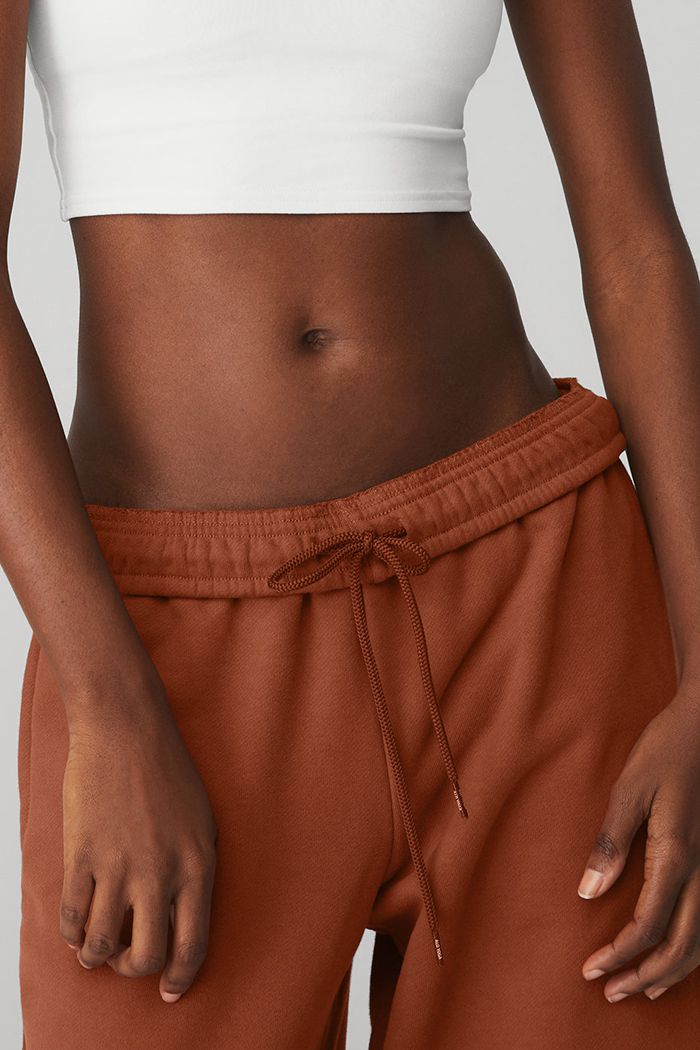 Alo Yoga Renown Sweat Byxor Dam Röda | 7681304-BS