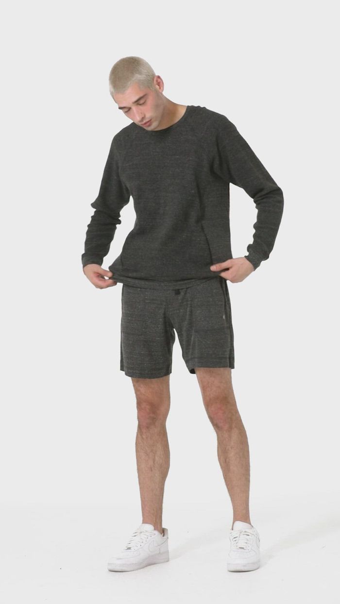 Alo Yoga Triumph Crew Neck Sweatshirt Long Sleeve Herr Svarta | 6052148-GI